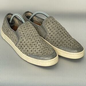 Frye Gemma Gray Woven Suede Slip On Women's Shoes Size 9